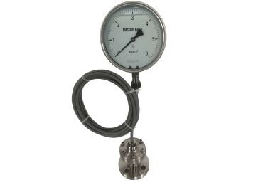 Capilliary diaphragm pressure gauge