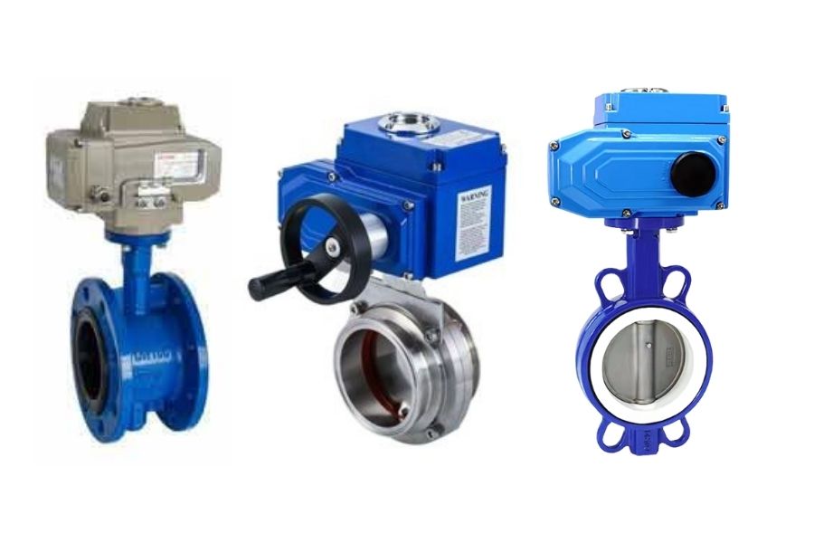 Butterfly valve with electric actuator